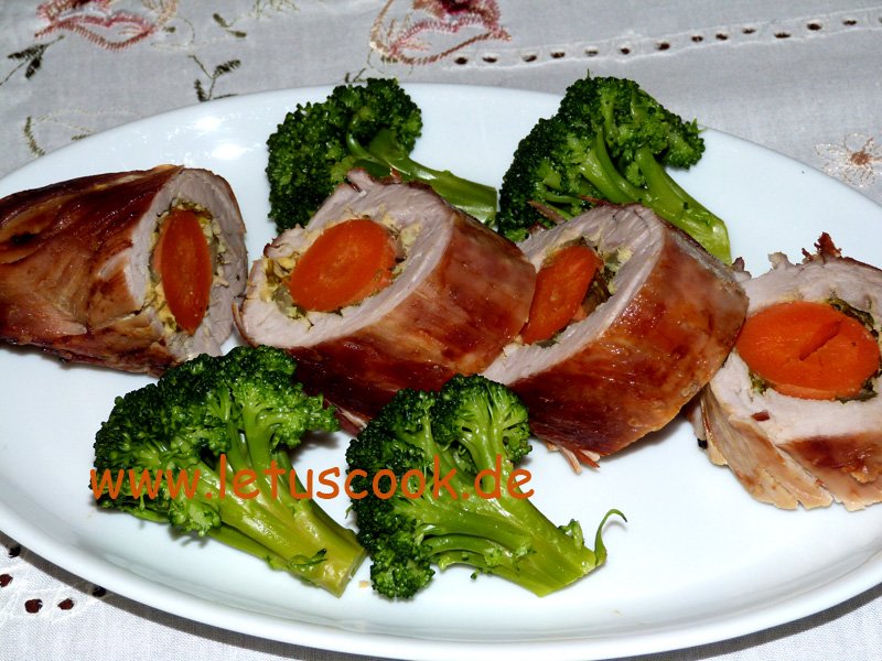 Schweinefilet mit Karotten-Senf- Füllung
